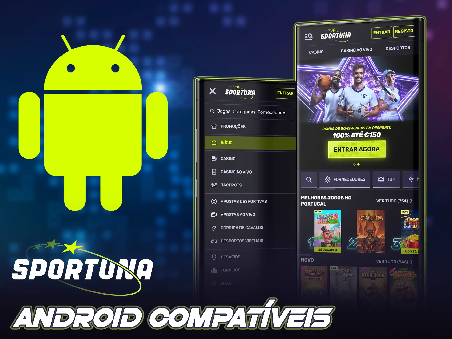 Verifique os aparelhos Android suportados pela app do Sportuna e jogue.