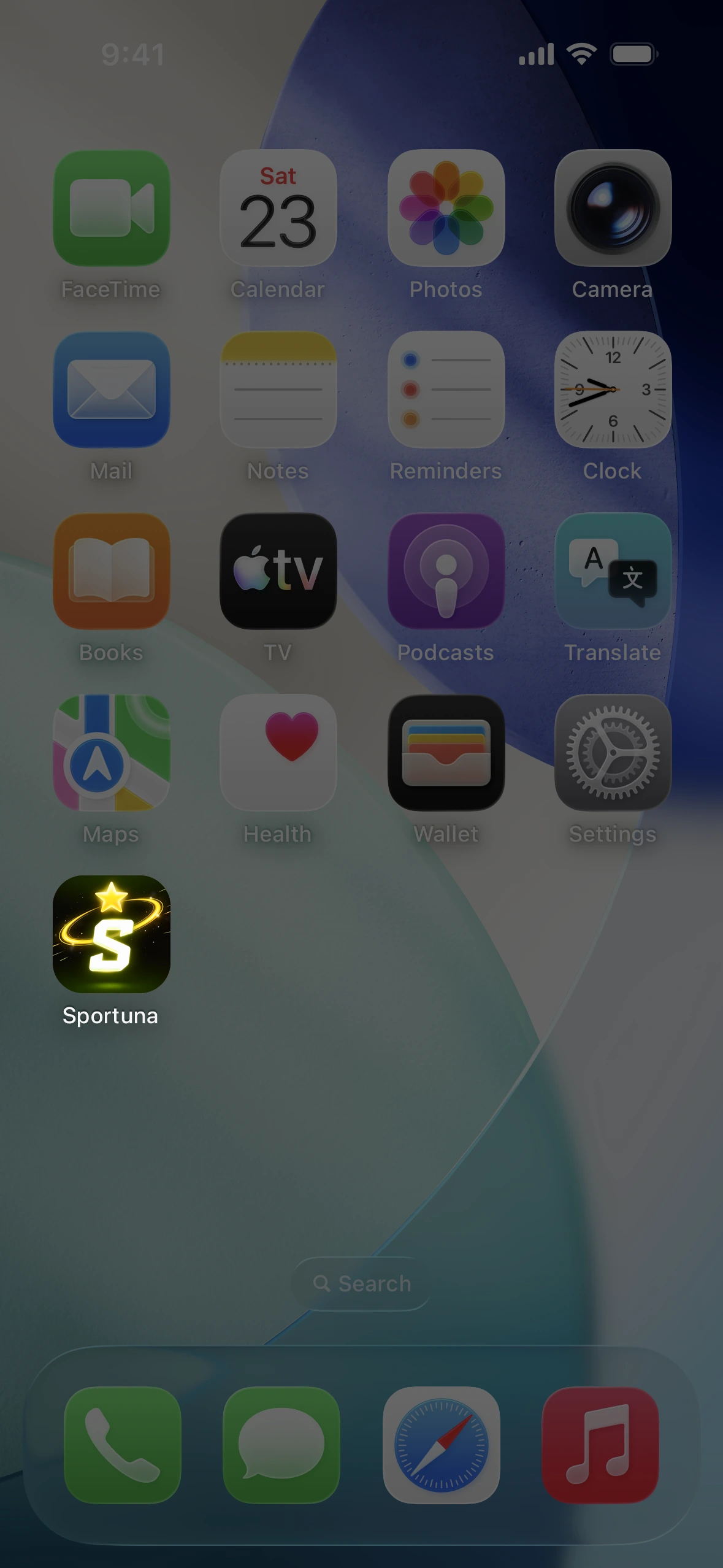 Aceda ao menu e execute a sua app iOS Sportuna.