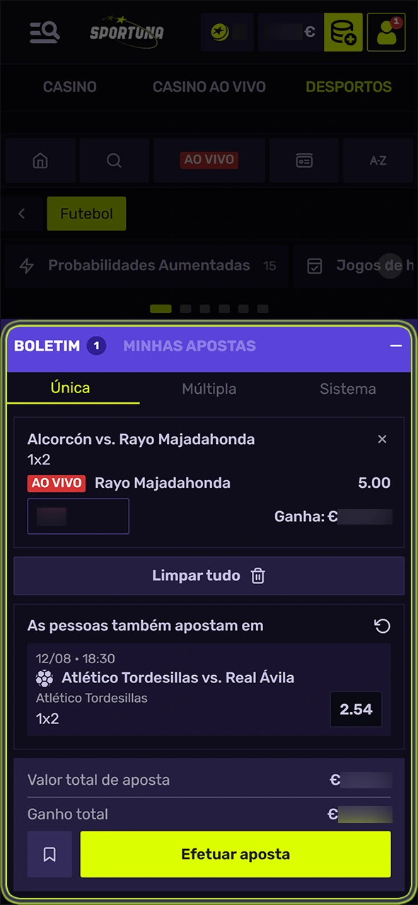 Submeta o seu boletim na Sportuna para apostar em futebol.