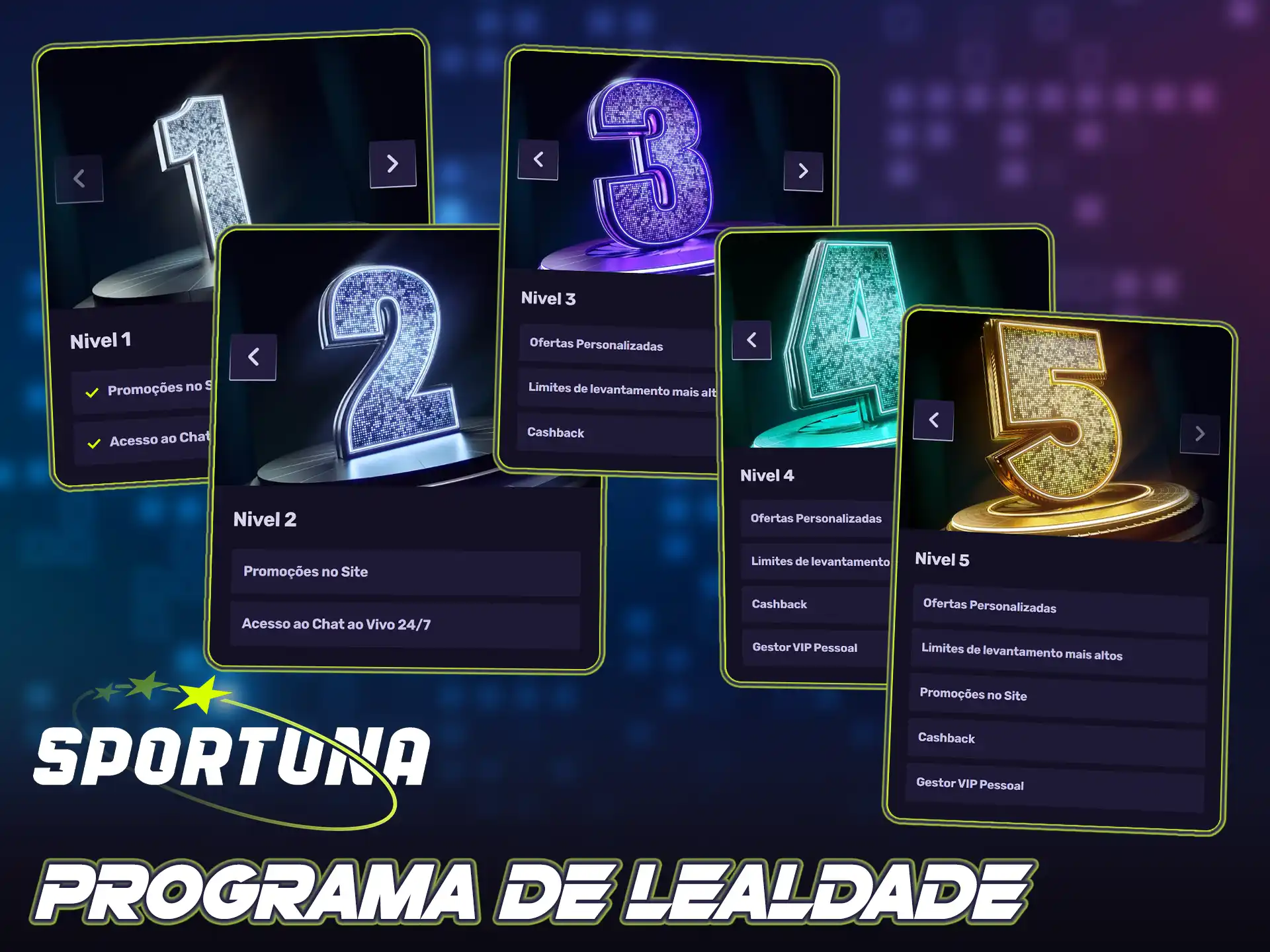 Participe no clube de fidelidade da Sportuna para ganhar promoções únicas.